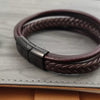 Leather brown bracelet mens uk