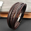Mens brown leather bracelet 